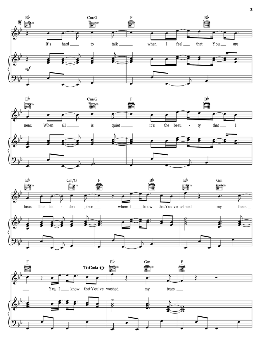 When You Are Near When You Are Near Piano, Vocal, Guitar scores gallery preview page 3