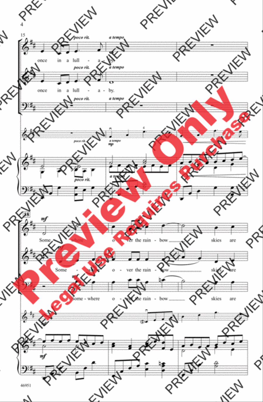 Over the Rainbow Over the Rainbow 3-Part scores gallery preview page 4