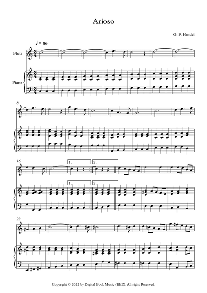 Arioso - George Frideric Handel (Flute + Piano) image number null