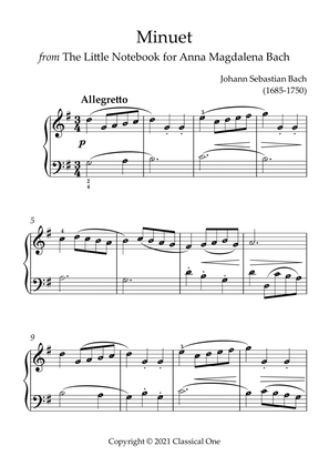 Bach, J.S. - Minuet(With Note name)