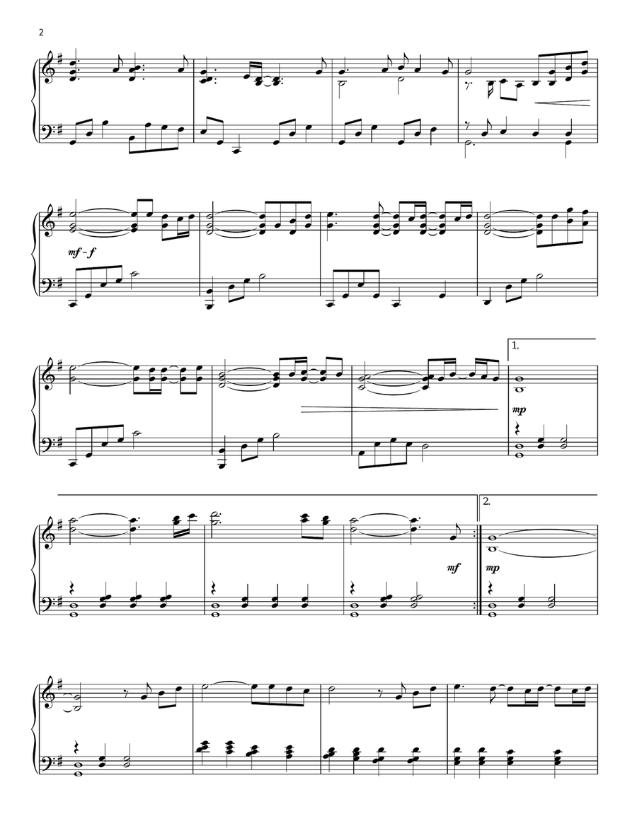 Amazing Grace (My Chains Are Gone) Piano Solo scores gallery preview page 2