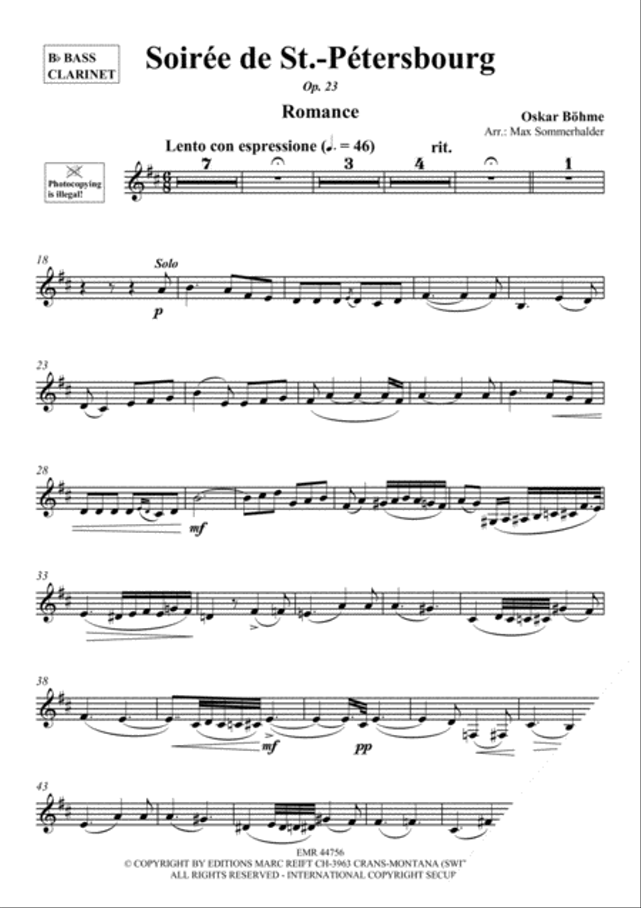 Soiree de St.-Petersbourg Bass Clarinet scores gallery preview page 3