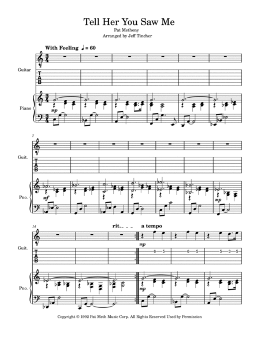 Tell Her You Saw Me Tell Her You Saw Me Electric Guitar scores gallery preview page 2