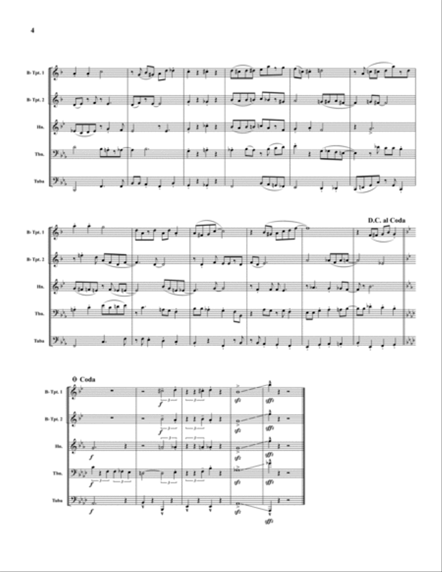 Sensation Rag Brass Quintet scores gallery preview page 4