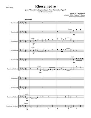Rhosymedre for Trombone Choir