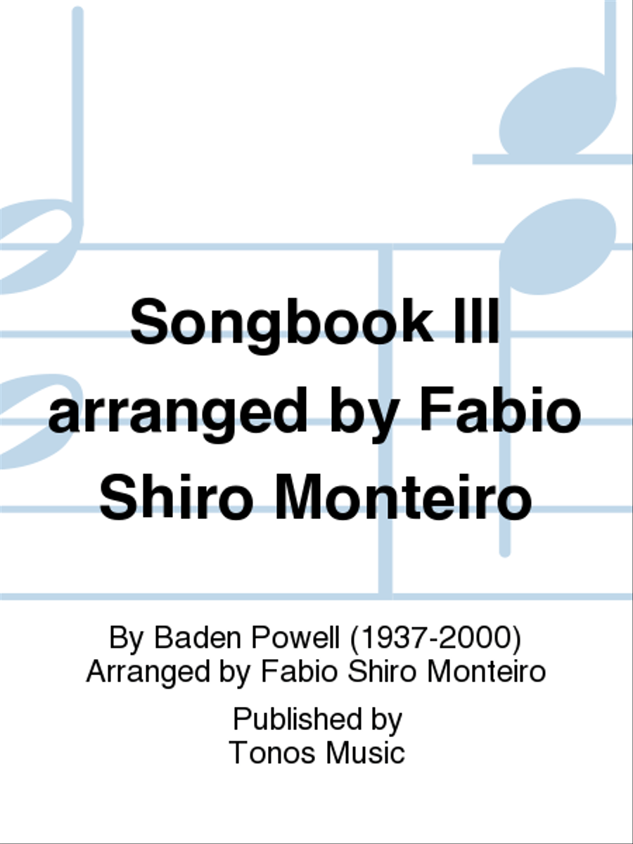 Songbook III arranged by Fabio Shiro Monteiro Guitar scores gallery preview page 1
