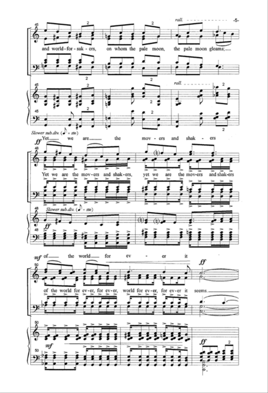 We Are The Music Makers 4-Part scores gallery preview page 5