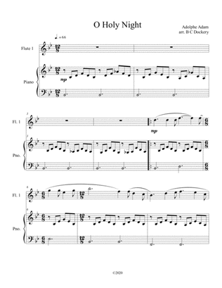 Book cover for O Holy Night (flute solo) with piano accompaniment