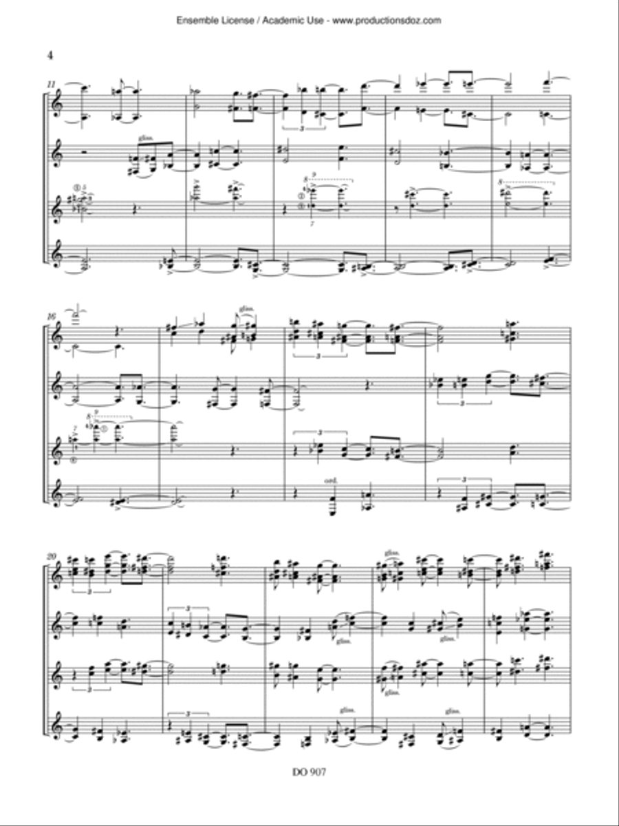 4 figures acoustiques Guitar Ensemble scores gallery preview page 4