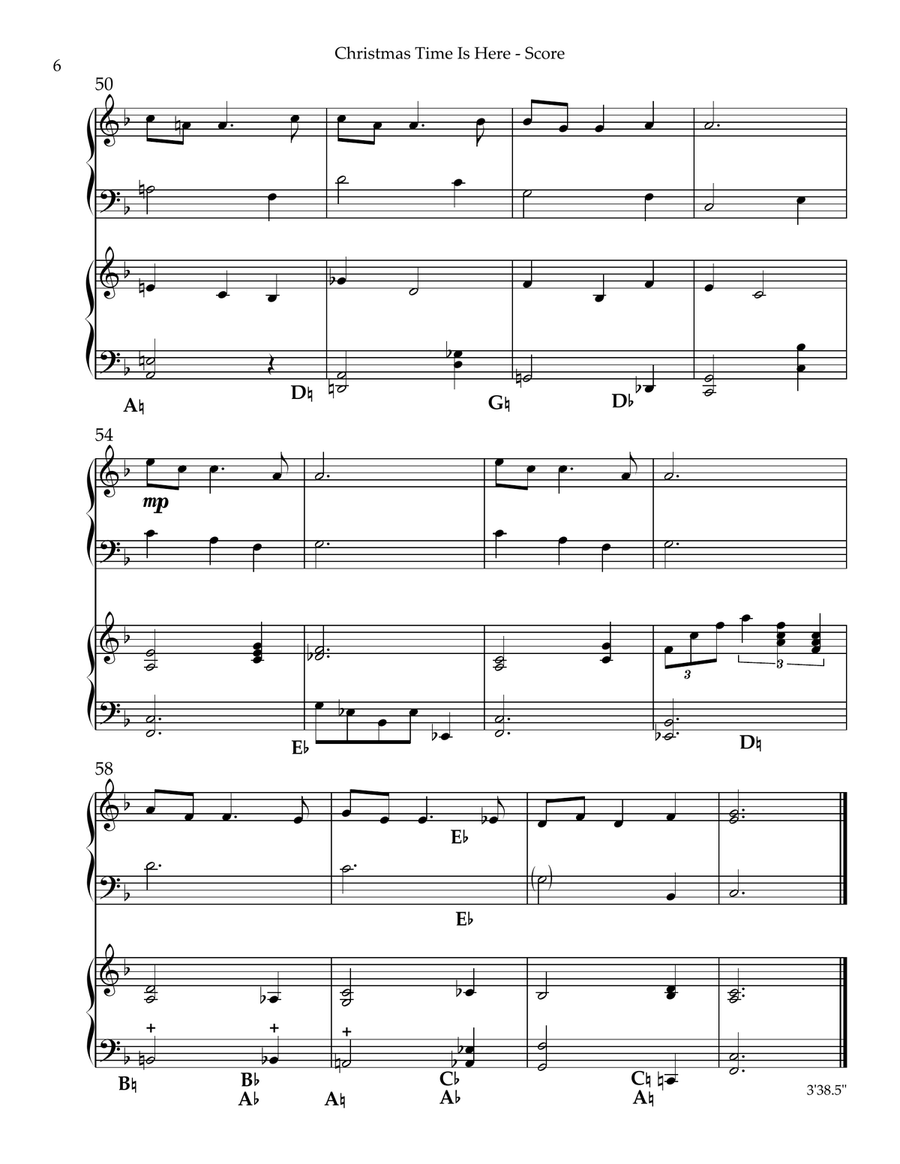 Christmas Time Is Here Pedal Harp scores gallery preview page 6