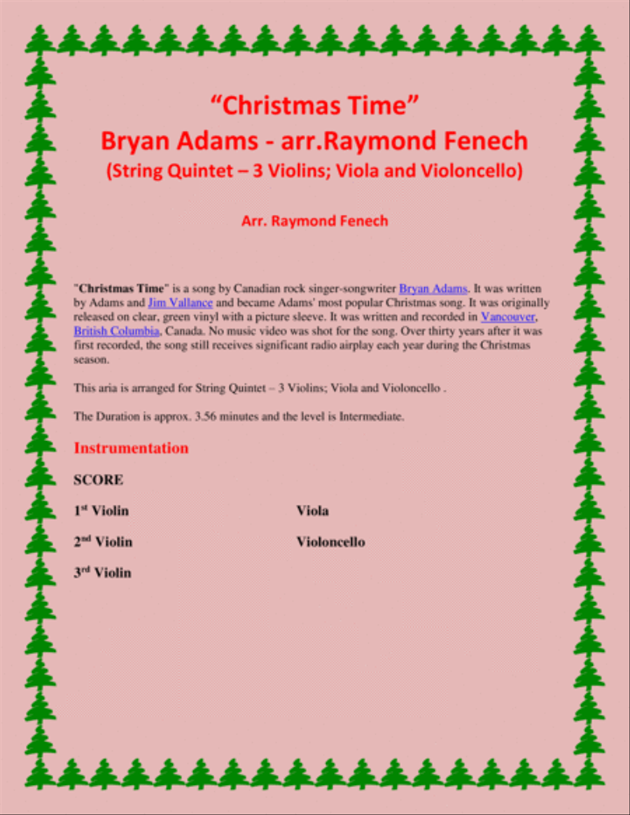 Christmas Time String Quintet scores gallery preview page 2