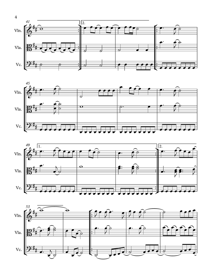Don't Stop Believin' String Trio scores gallery preview page 4