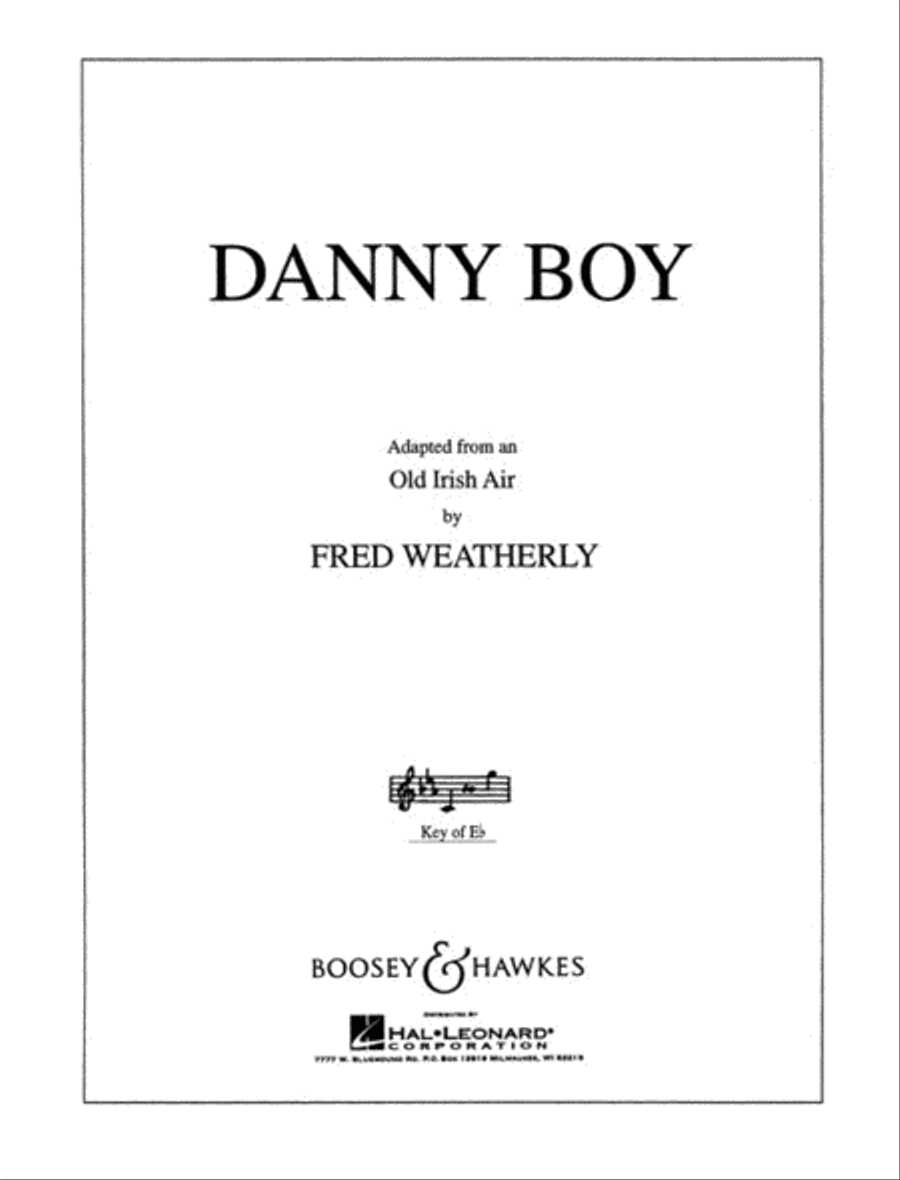 Danny Boy by Frederick Edward Weatherly High Voice - Sheet Music