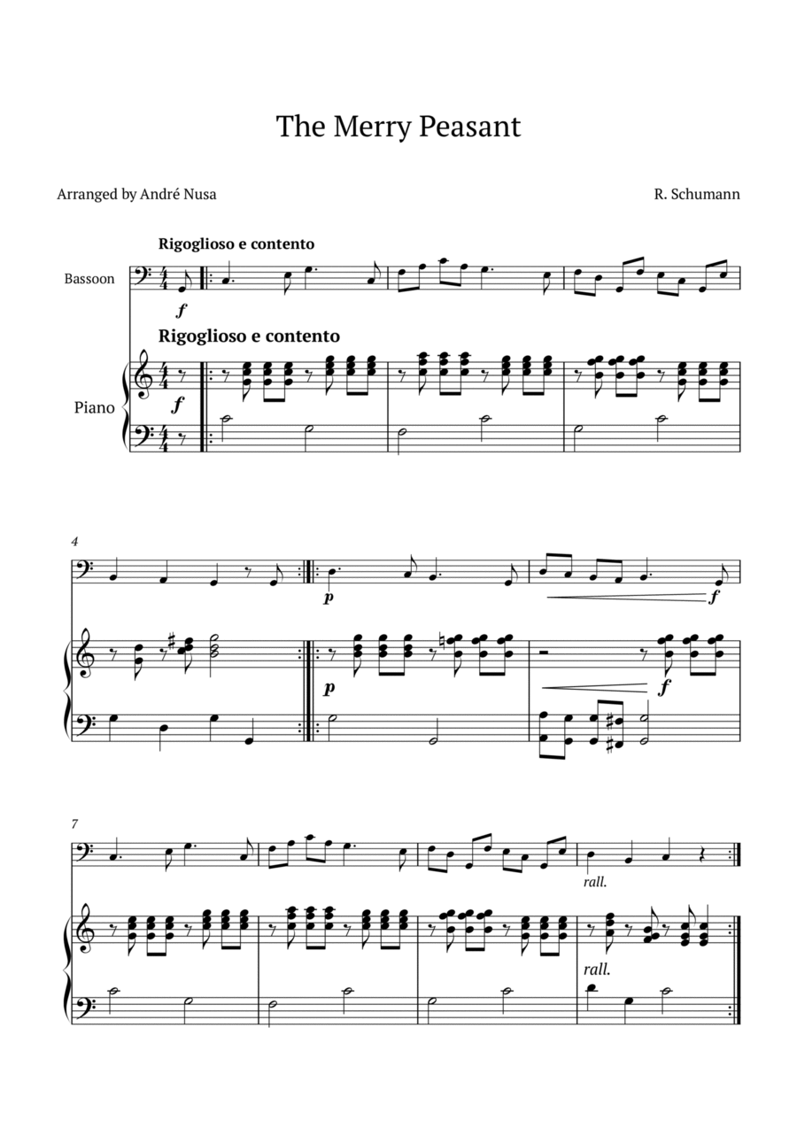 The Merry Peasant Chamber Music scores gallery preview page 1