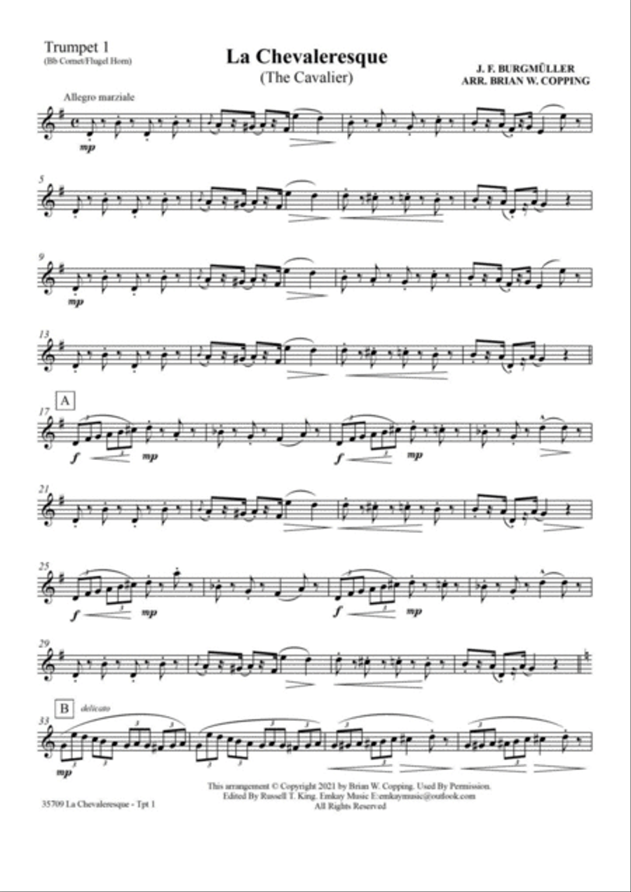 LA CHEVALERESQUE (THE CAVALIER) BRASS QUARTET Brass Quartet scores gallery preview page 6