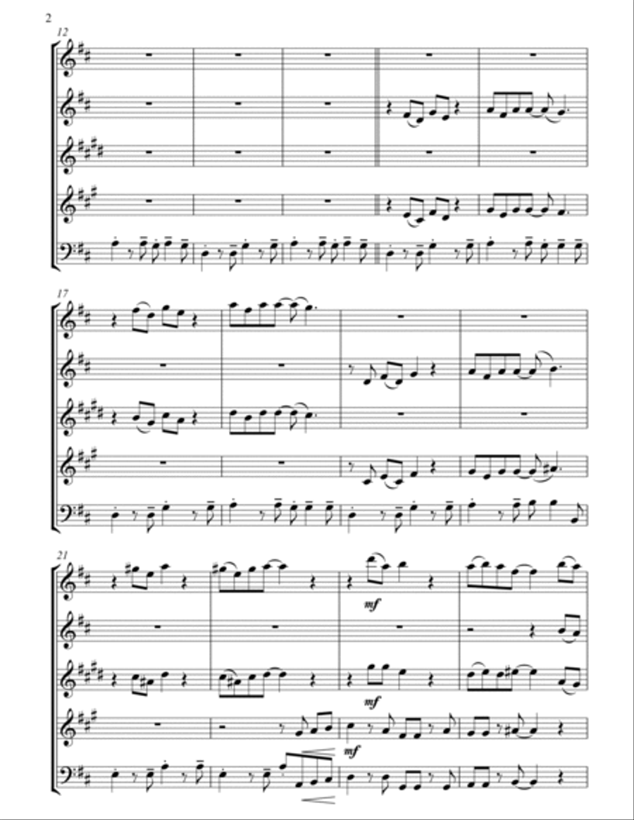 Summer Nights Woodwind Quintet scores gallery preview page 3