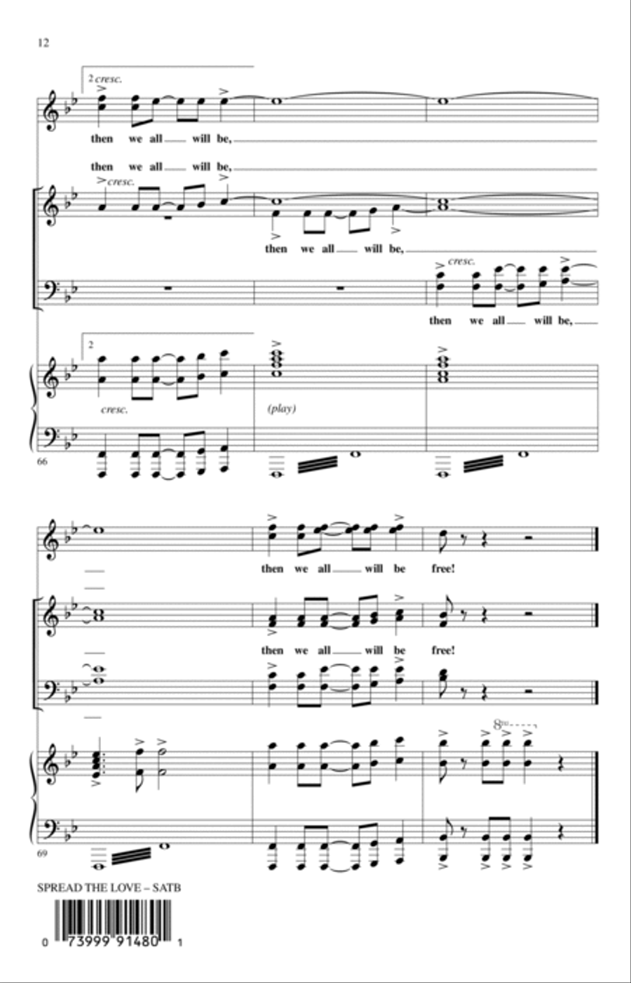 Spread The Love 4-Part scores gallery preview page 10