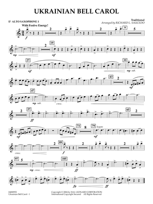 Ukrainian Bell Carol (arr. Richard L. Saucedo) - Eb Alto Saxophone 1
