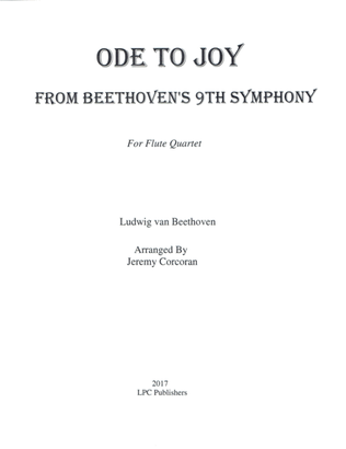 Ode to Joy for Flute Quartet