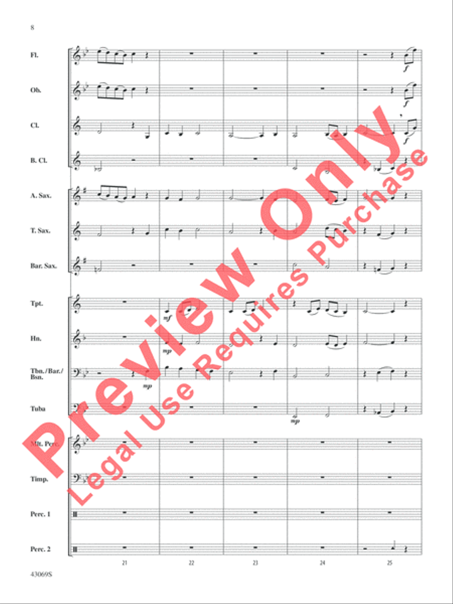 Hymn for Those Who Serve Concert Band scores gallery preview page 8