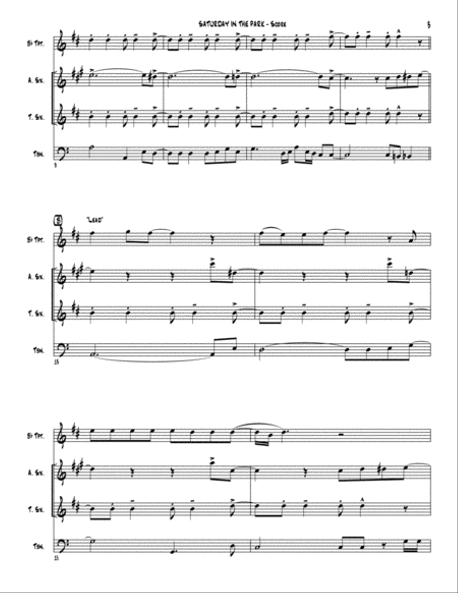 Saturday In The Park Brass Ensemble scores gallery preview page 5