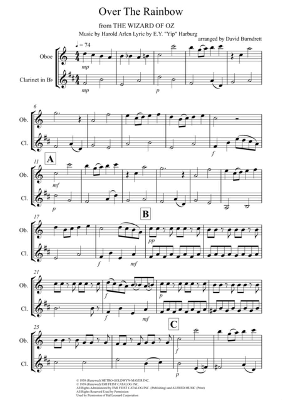 Over The Rainbow (from The Wizard Of Oz)