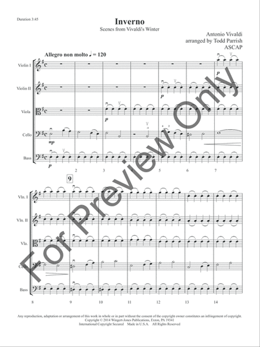 Inverno Inverno String Orchestra scores gallery preview page 4
