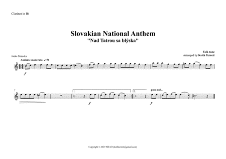 Slovakian National Anthem for Symphony Orchestra (Keith Terrett Olympic Anthem Series) image number null