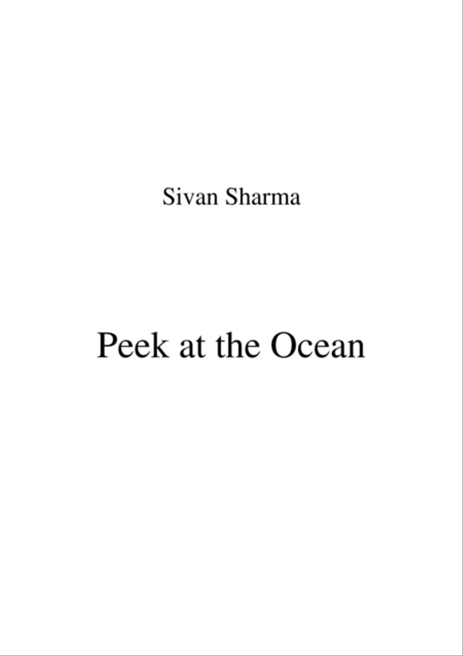 Peek at the Ocean Peek at the Ocean String Quartet scores gallery preview page 1