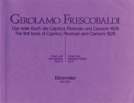 Das erste Buch der Capricci, Ricercari und Canzoni von 1626