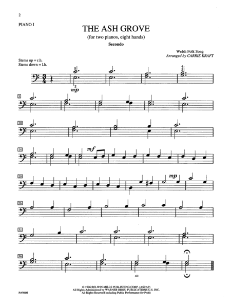 Ash Grove - Piano Quartet (2 Pianos, 8 Hands)