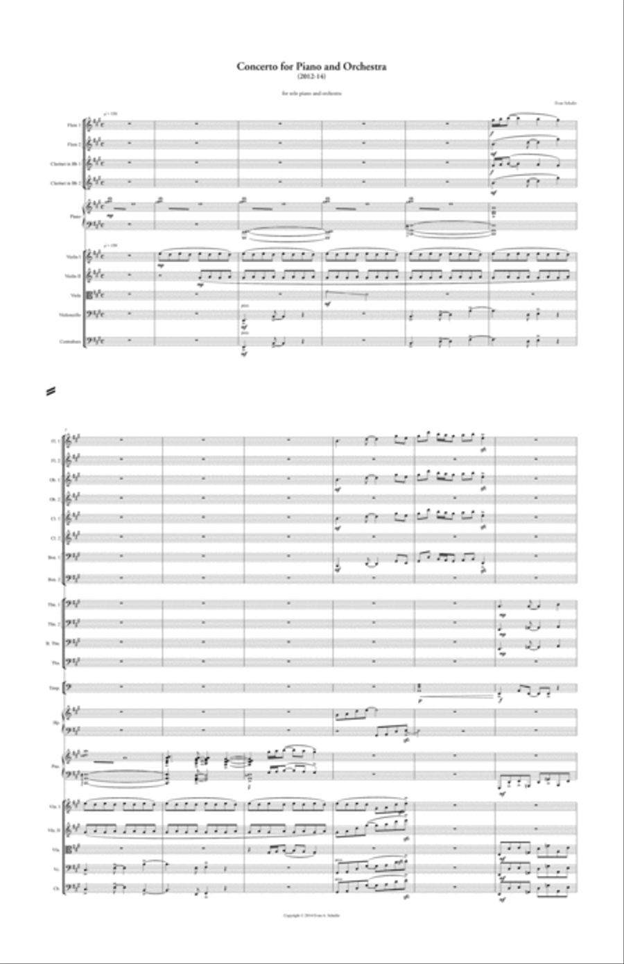 Concerto for Piano and Orchestra (2012-14) Full Orchestra scores gallery preview page 3