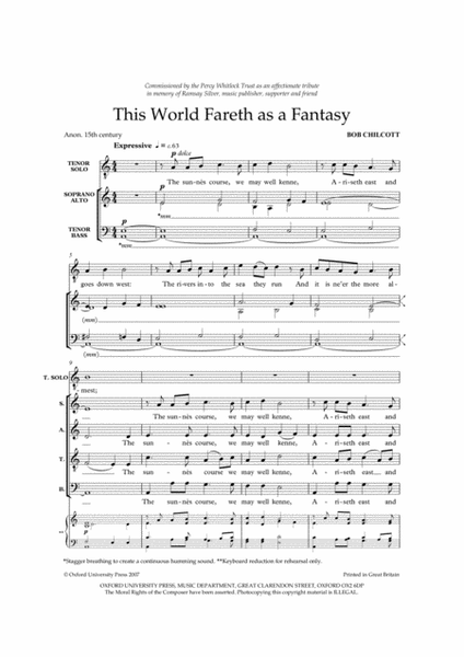 This World Fareth as a Fantasy