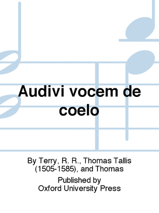 Book cover for Audivi vocem de coelo