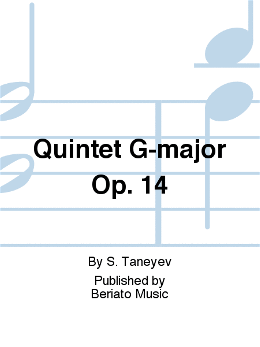 Quintet G-major Op. 14 Quintet G-major Op. 14 Piano Quintet scores gallery preview page 1
