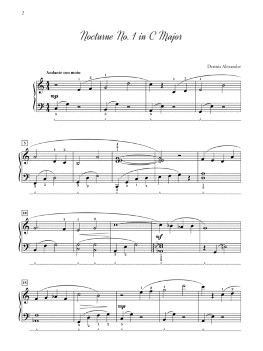 Nocturnes, Book 1 Piano Solo scores gallery preview page 3