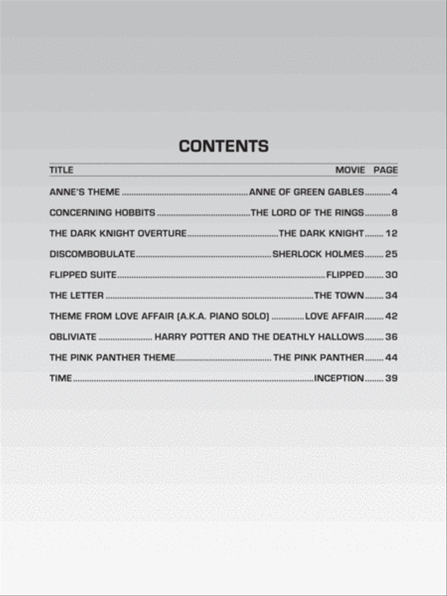 10 for 10 Sheet Music Movie Hits for Solo Piano Piano Solo scores gallery preview page 2