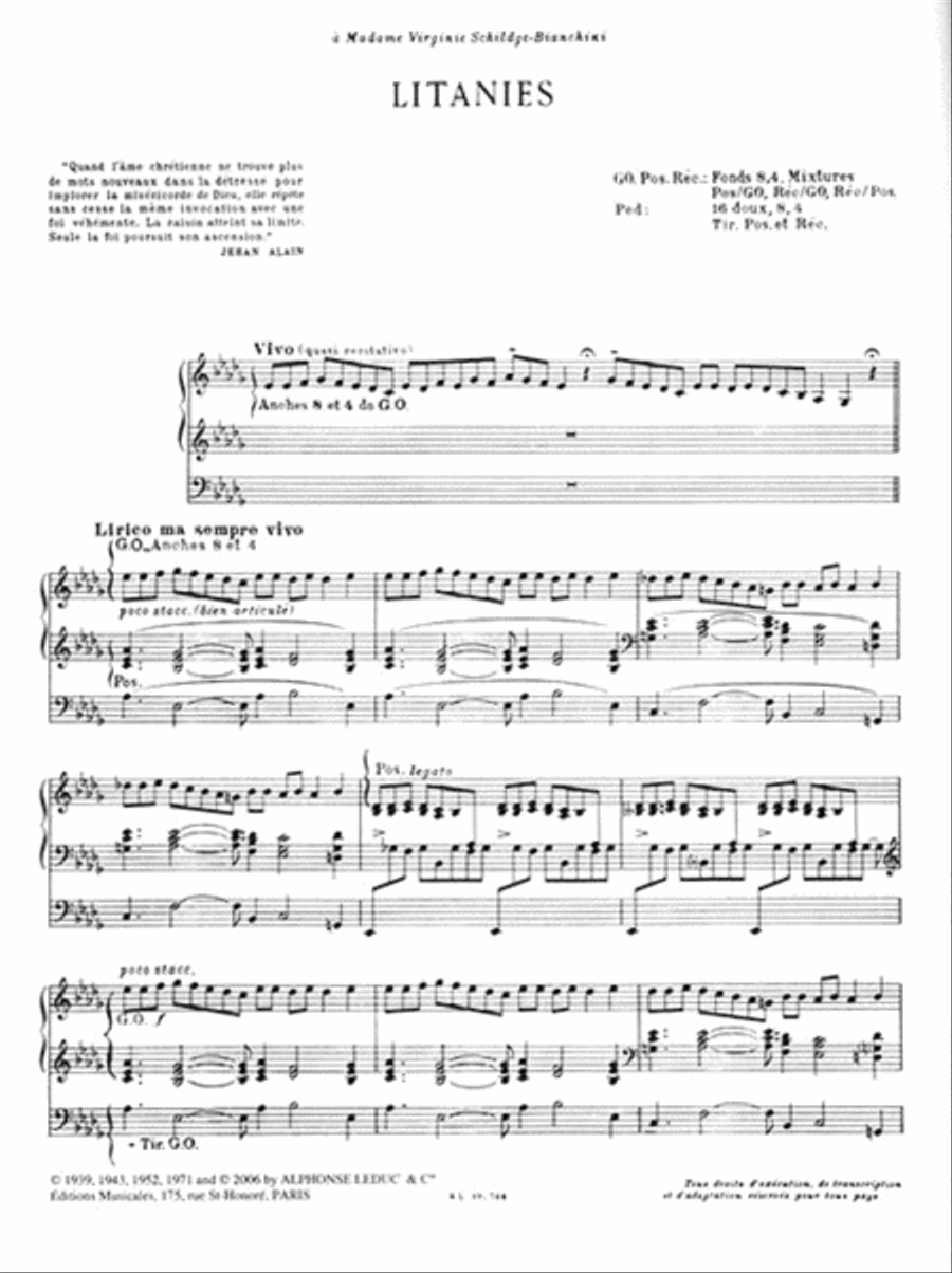 Litanies For Organ Organ Solo scores gallery preview page 2