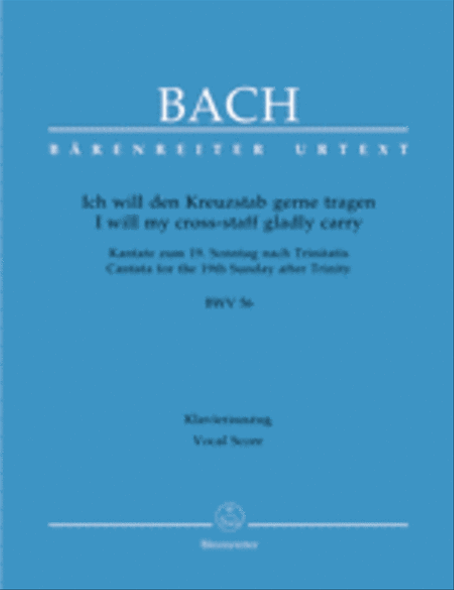 I will my cross-staff gladly carry, BWV 56 'Cross Staff Cantata (Kreuzstabkantate)' English Horn scores gallery preview page 1