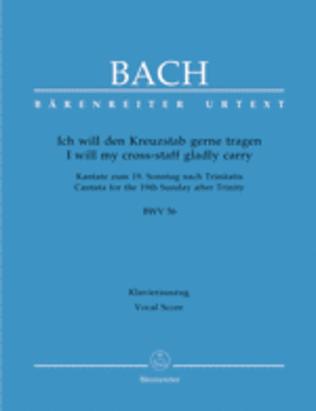 Book cover for I will my cross-staff gladly carry, BWV 56 'Cross Staff Cantata (Kreuzstabkantate)'