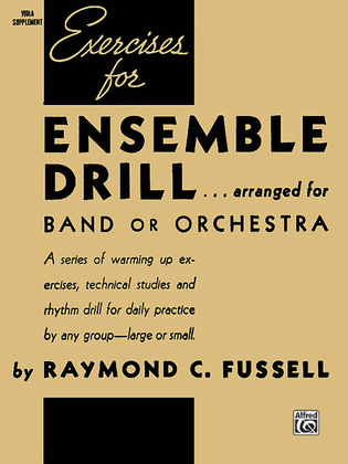 Book cover for Exercises for Ensemble Drill (Viola Supplement)