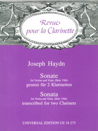 Book cover for Sonata for 2 Clarinets