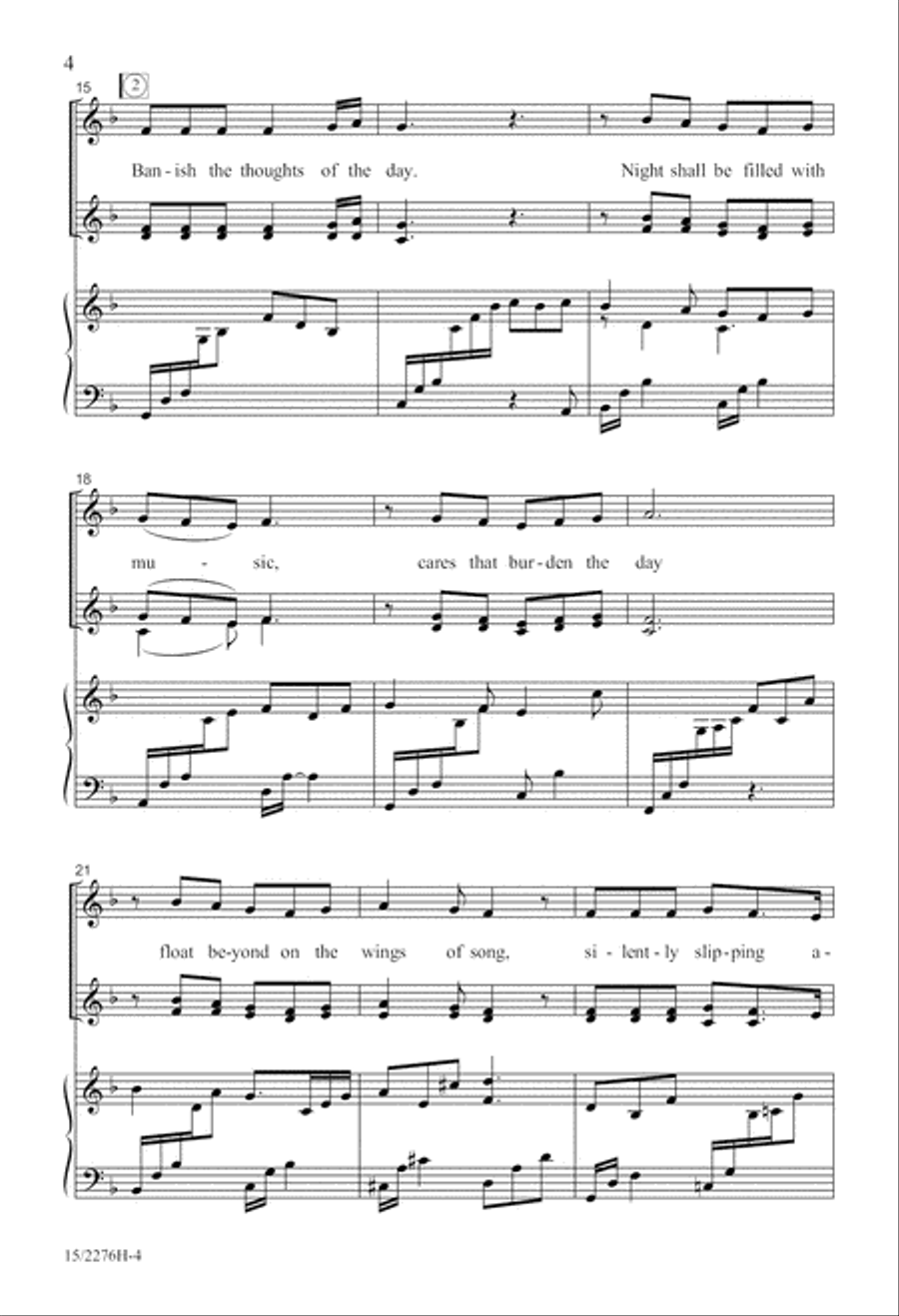 The Night Shall Be Filled with Music SSA scores gallery preview page 5