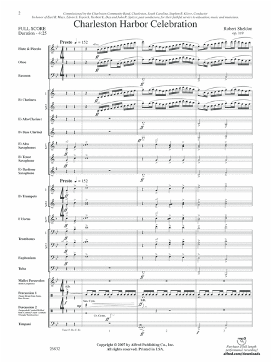 Charleston Harbor Celebration: Score Concert Band scores gallery preview page 2