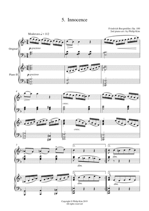 5. Innocence 25 Progressive Studies Opus 100 for 2 pianos by Friedrich Burgmüller