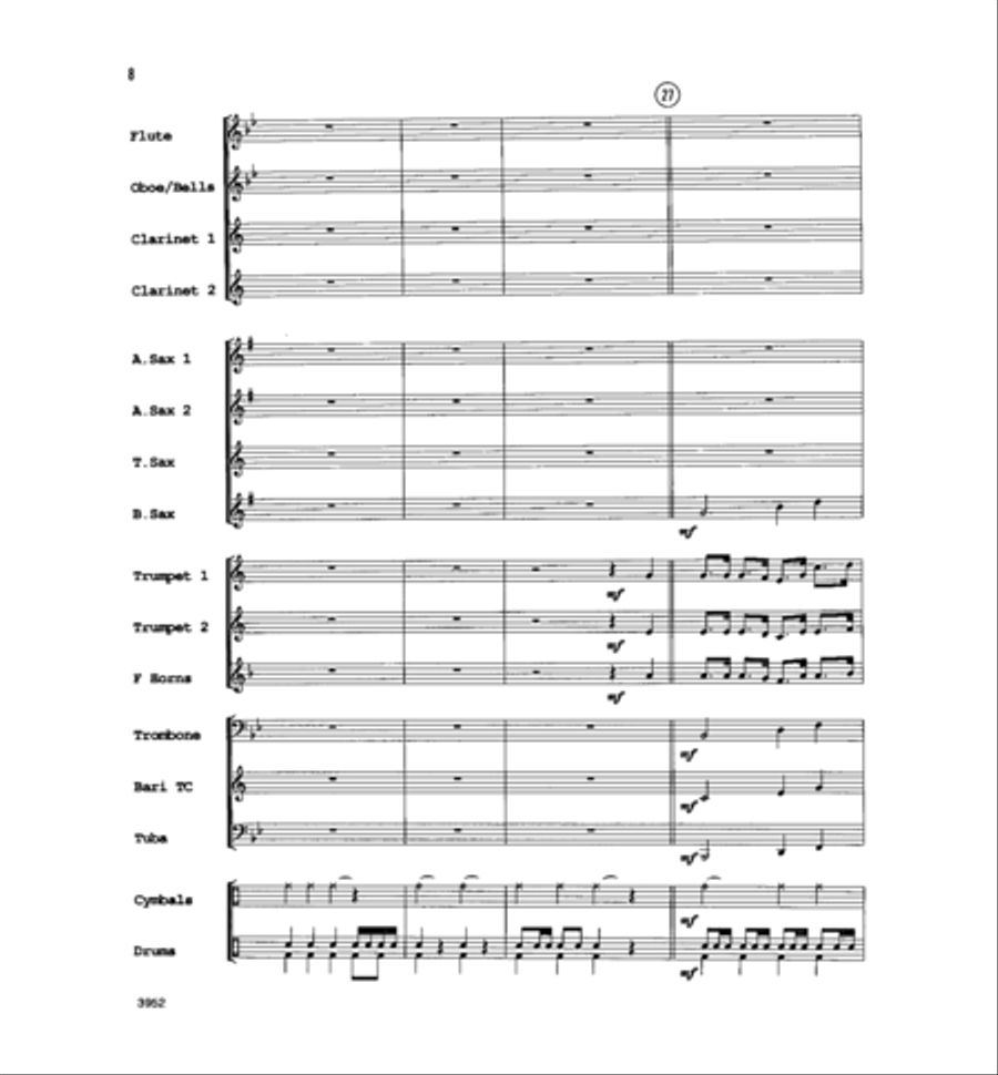 Battle Hymn of the Republic Concert Band scores gallery preview page 7
