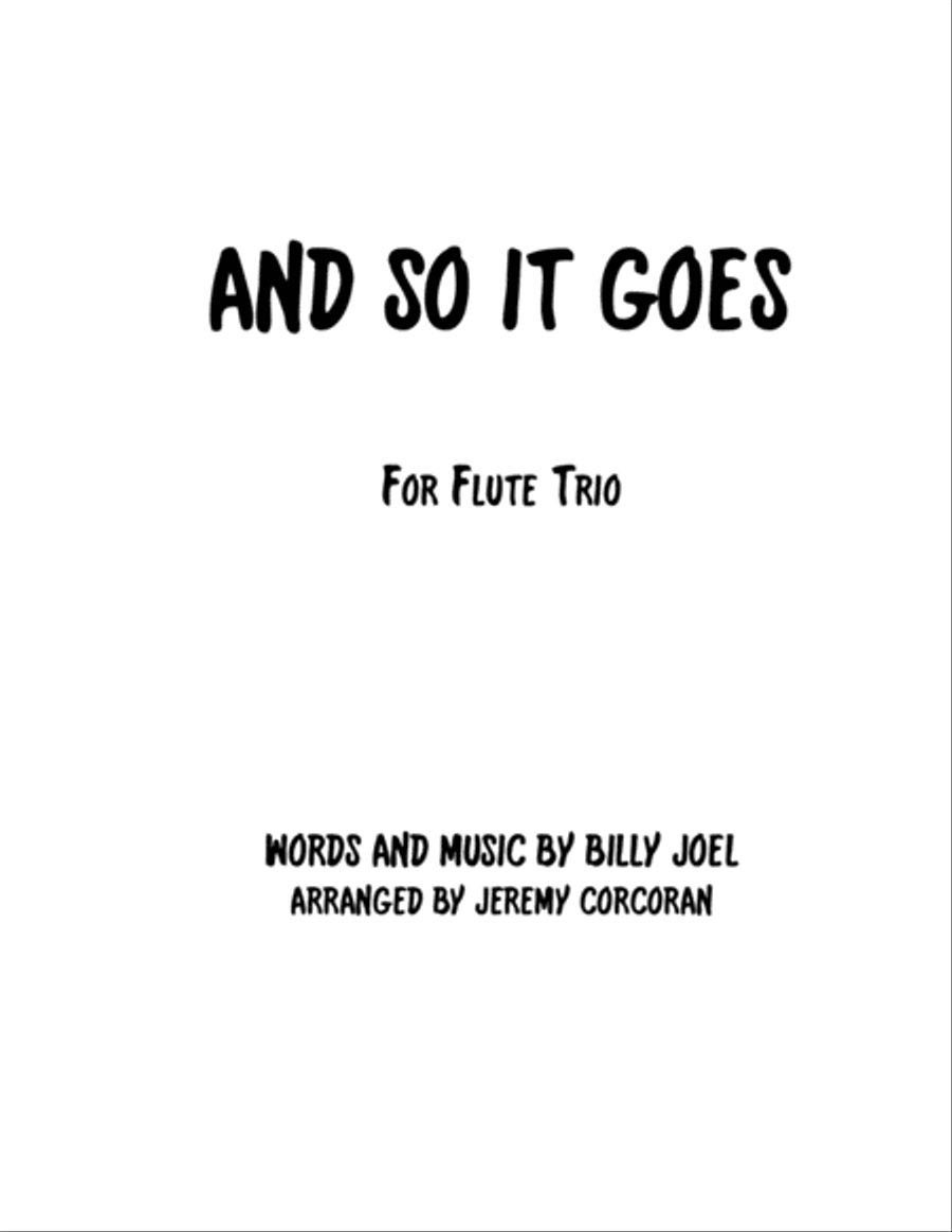 And So It Goes Woodwind Trio scores gallery preview page 1