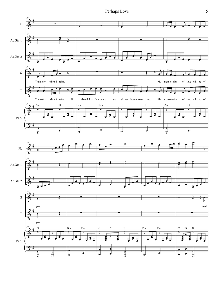 Perhaps Love Vocal Duet scores gallery preview page 5