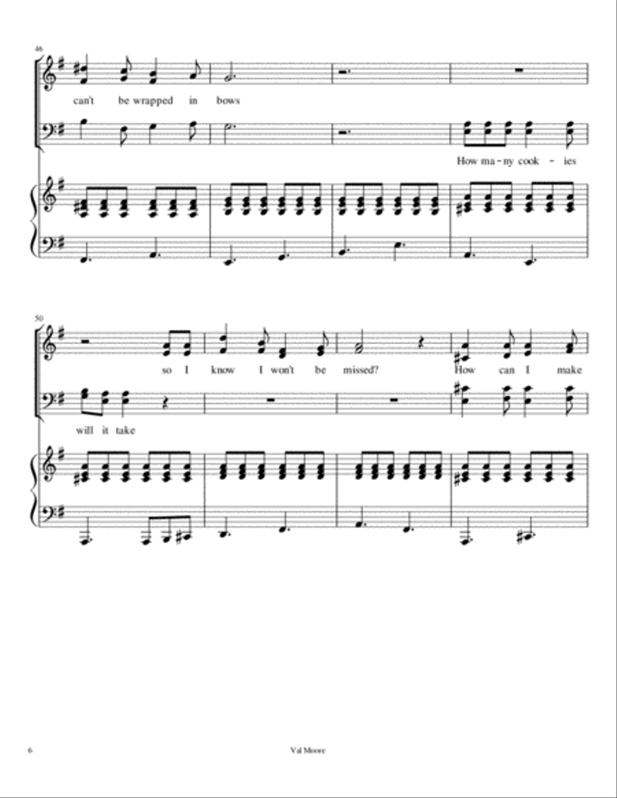 Santa, Can You Fix My Broken Heart 4-Part scores gallery preview page 6