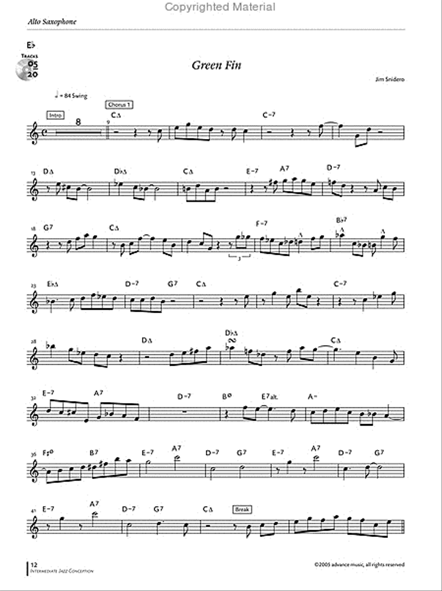 Intermediate Jazz Conception Alto & Baritone Saxophone Baritone Saxophone scores gallery preview page 4